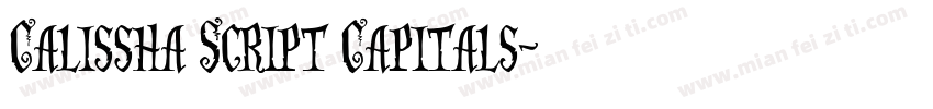 Calissha Script Capitals字体转换